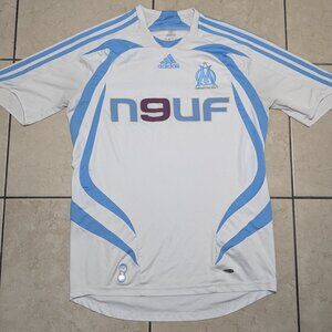 Adidas 2007-08 Olympique Marseille Soccer Jersey Men's Small White Pre-owned